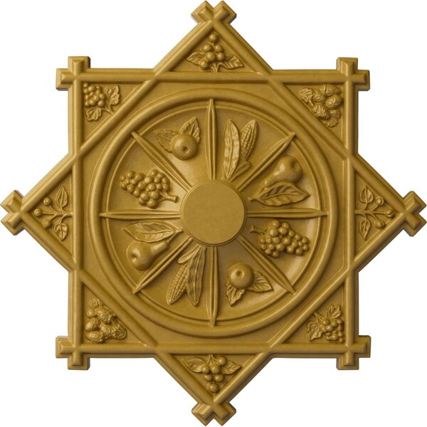 Ekena Millwork Antilles Ceiling Medallion (Fits Canopies up to 6"), 38 1/4"OD x 1 1/2"P, Iridescent Gold CM38ANIGS - main